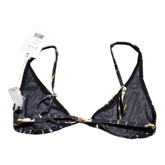 Andie x Demi Moore NWT The Tropez Luxe Flat Bikini Top- Black Firework Print XS - Picture 7 of 15